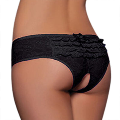 Lace Crotchless Panties Thong
