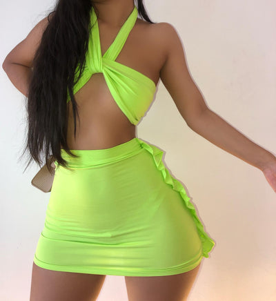 wrapped chest bikini Mini Skirt