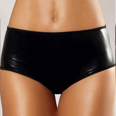 Faux Leather Chain Panties