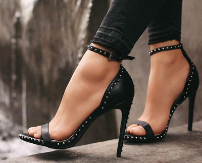 Studded 4.5 inch High Heels Shoes