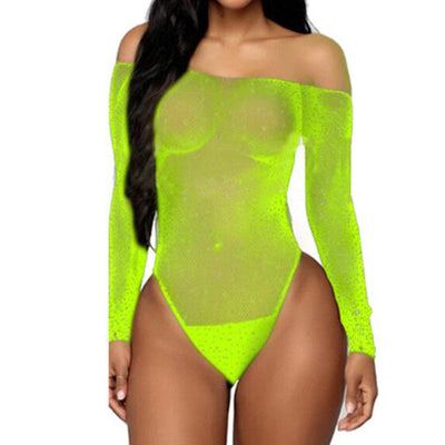 Slash Neck Sleeve Romper