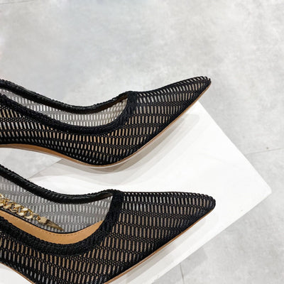 Pointed Mesh Shoes